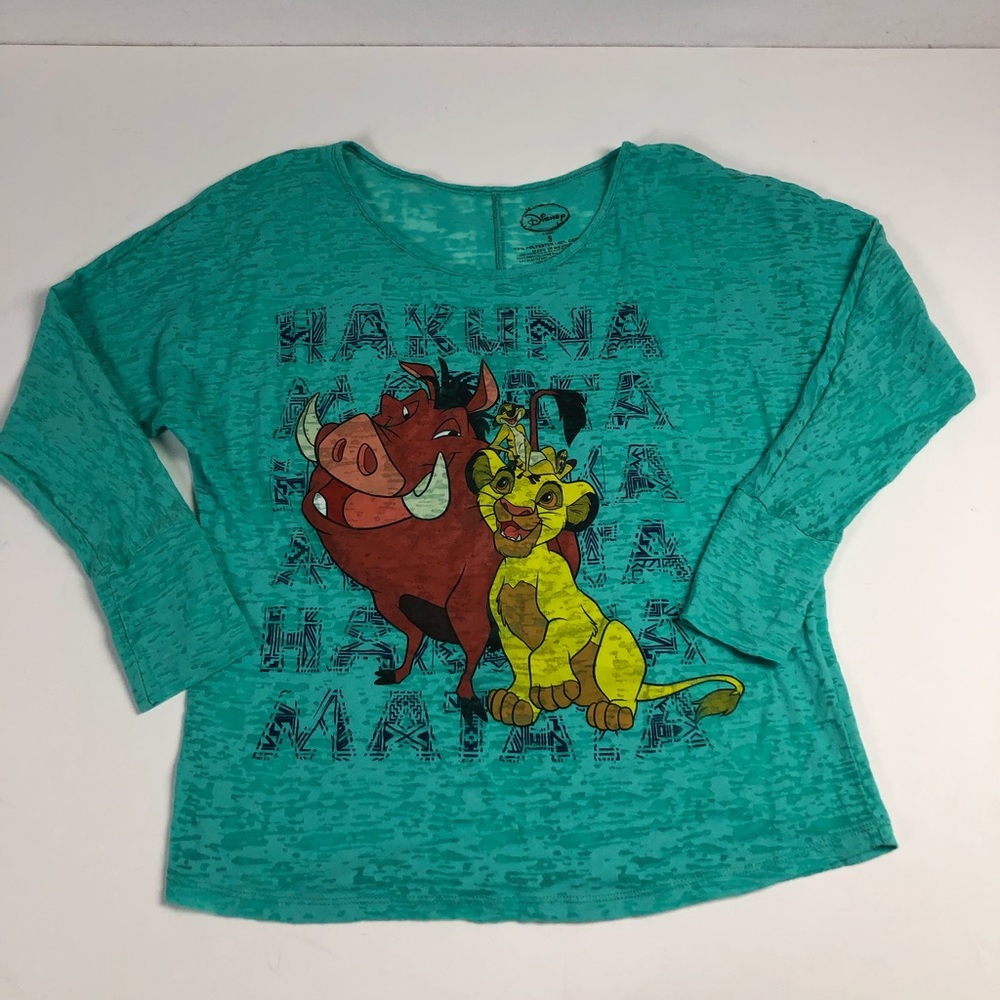 Disney The Lion King Hakuna Matata Simba Pumbaa Graphic T Shirt Size S
